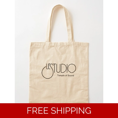 Le Studio Cotton Tote Bag Black logo TOS Black